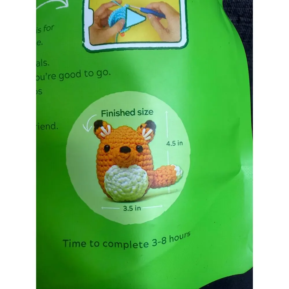 The Woobles Felix the Fox Beginner Crochet Kit Amigurumi Learn To New Sealed